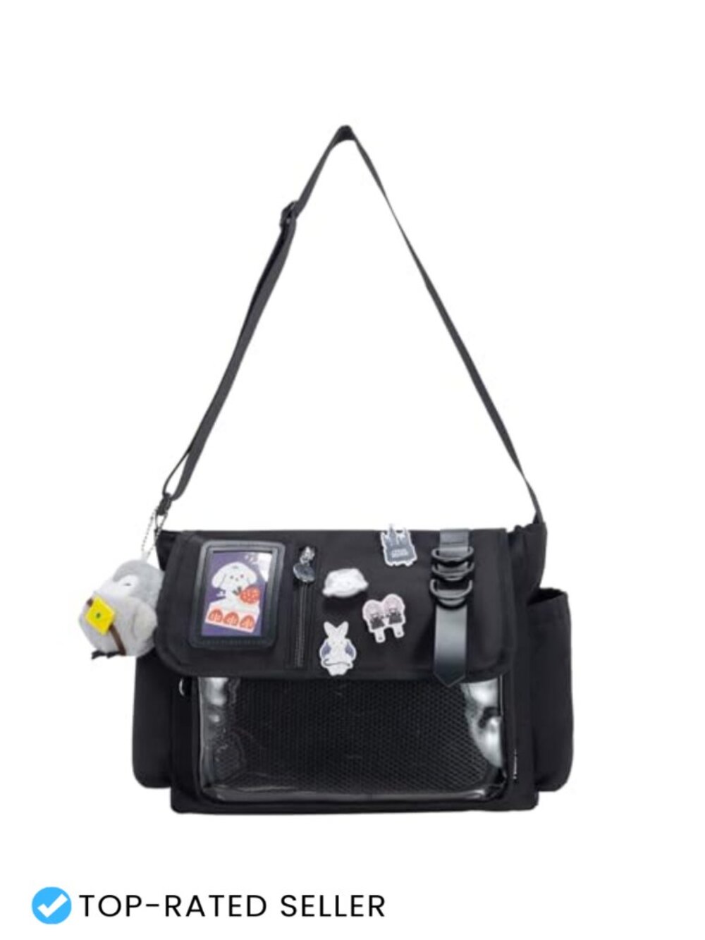 Kawaii Ita Bag Crossbody Clear Display Window for Pins Plush
